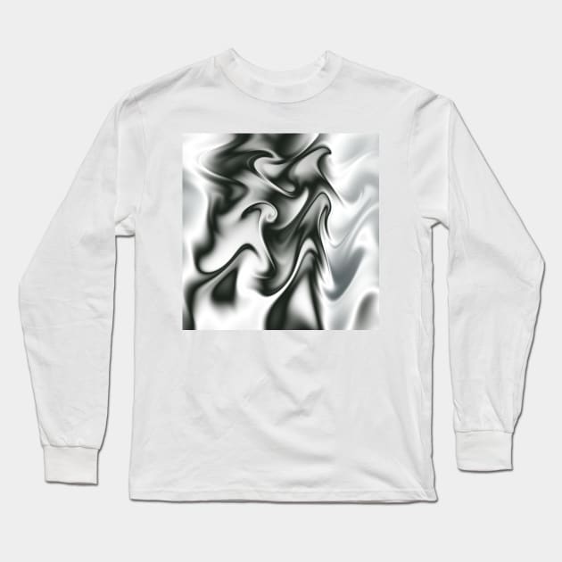 Grey silky waves Long Sleeve T-Shirt by krinichnaya